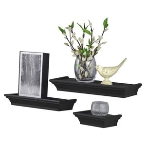 Brand New 3 Piece Decorative Shelf Set, Black